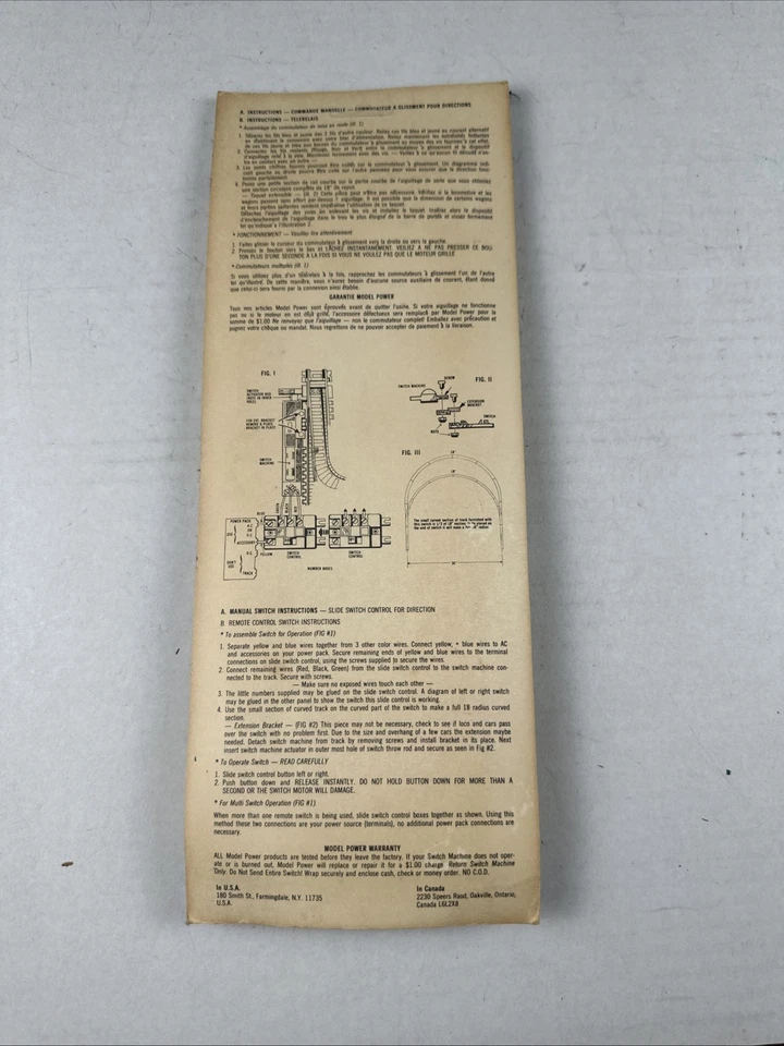 Model Power # 50 HO Remote-Control Switch (Left) - New - Image 4 of 4