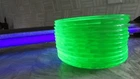 Lot 12 Vaseline Uranium Green 5.5" Glowing Federal Glass Dessert Plates Saucers