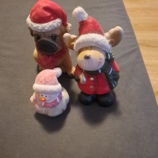 Deko Weihnachtsfigur Elch ,Hund und Taube