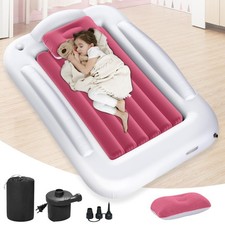 Inflatable Toddler Travel Bed - Portable Toddler Kids Travel Bed with Safety ...