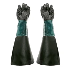 23.6" Rubber Sand blast Cabinet Gloves for Abrasive Blasting and Sandblast Ca...