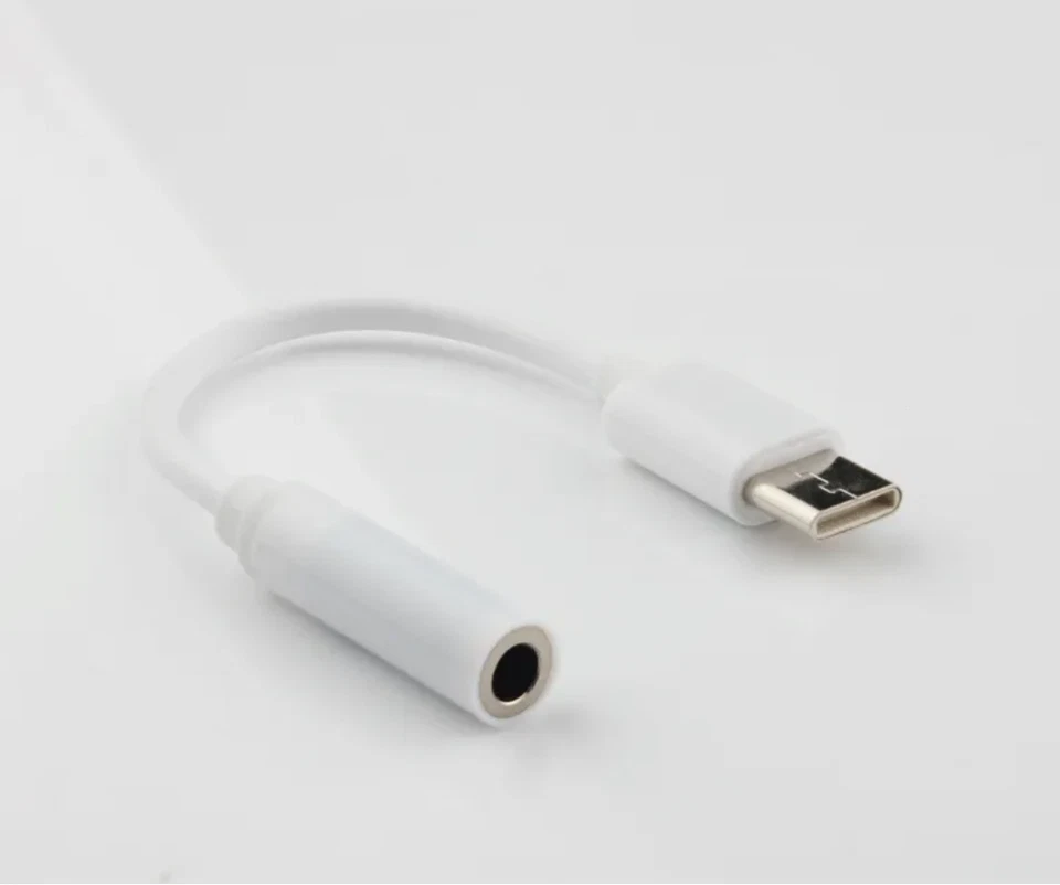 Adaptador de auriculares conector de audio USB tipo C a 3,5 mm cable USB-C para iPhone Samsung Foto 4 de 4