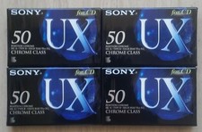 Audio Cassette Sony UX Chrome Class 50 - Lotto 4 Musicassette Nuove Sigillate