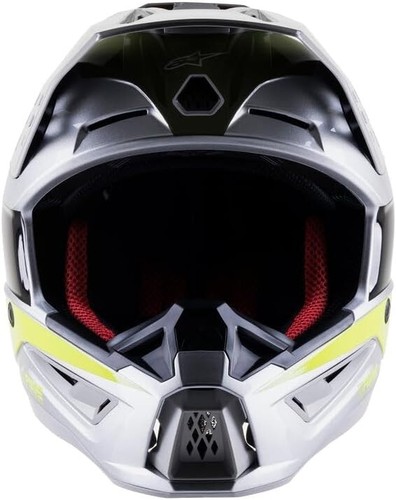 Alpinestars SM5 Bond Motocross Helmet Silver/Yellow/Green S-XL - Picture 3 of 4