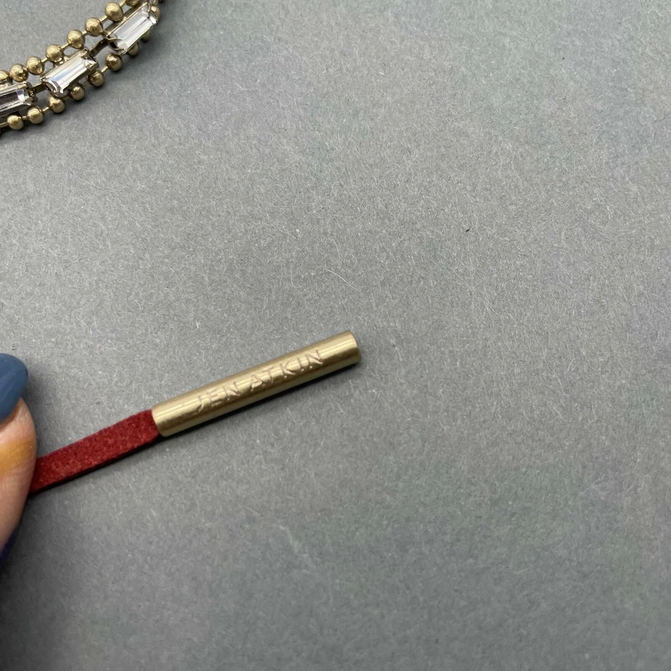 Jen Atkin Chloe & Isabel Gamuza Collar Tocado Cuero Tono Plata Ajustable Foto 4 de 4