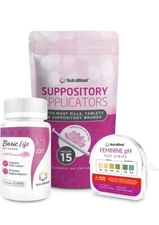 NutraBlast Boric Acid Vaginal Suppositories 600mg 30 Count w/Disposable Vaginal