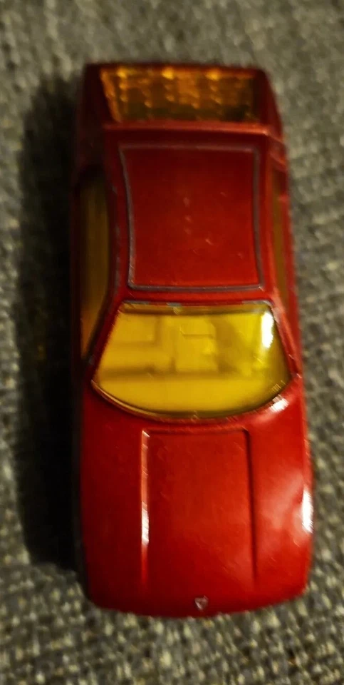 Matchbox Lesney 1969 rojo caliente Lamborghini Marzal coche #20 ruedas finas súper rápidas Foto 2 de 4