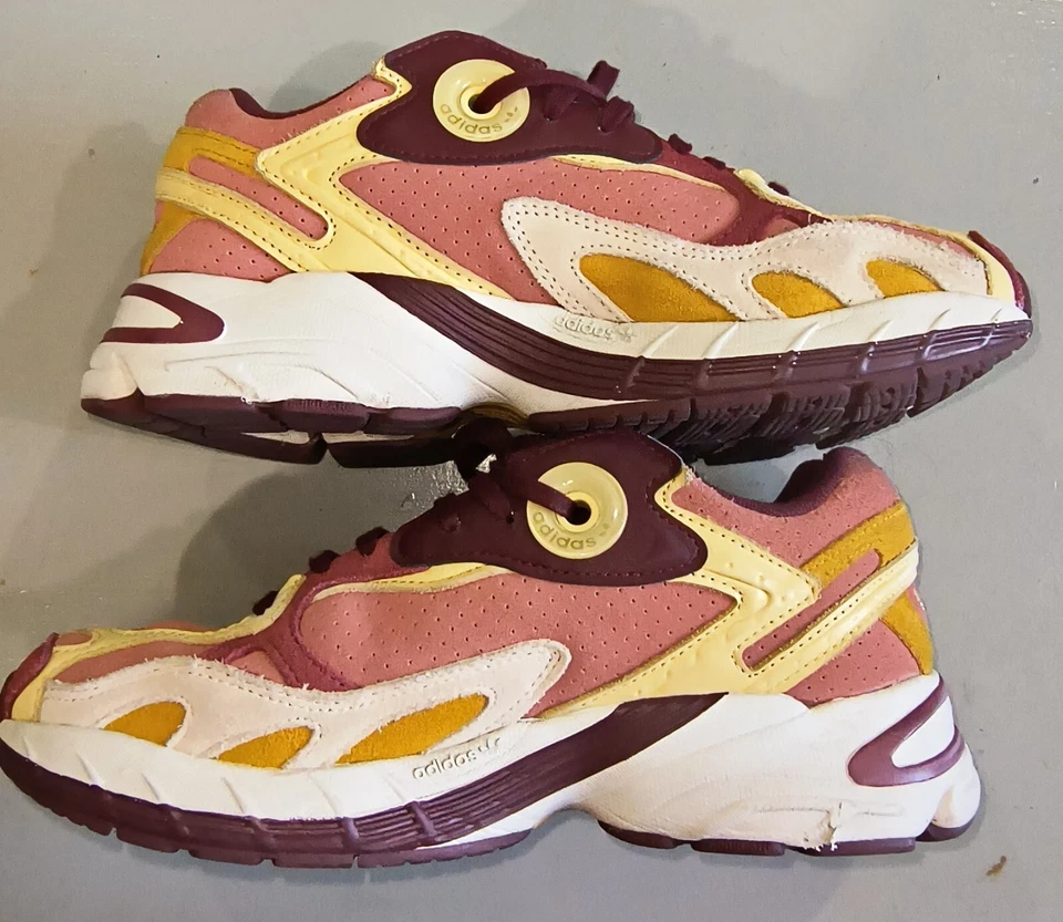 Adidas Mujer Astir Entrenadores/Borgoña Naranja Zapatos Atléticos Tenis Talla 6.5 Foto 4 de 4