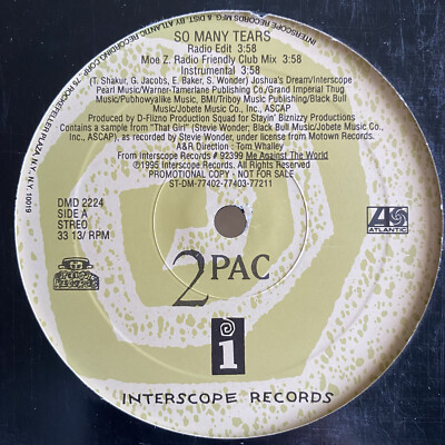 2PAC / TUPAC - SO MANY TEARS / IF I DIE TONIGHT (12
