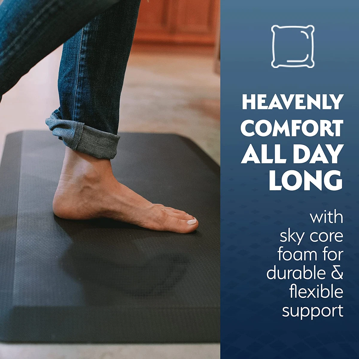 Sky Solutions Anti Fatigue Mat - Cushioned Comfort Floor Mats for K