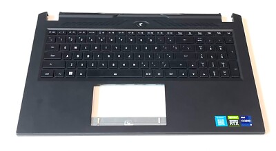 4RKX7P0E Gigabyte AORUS 17 RX7P YE5 OEM Palmrest w/ BL Keyboard Genuine