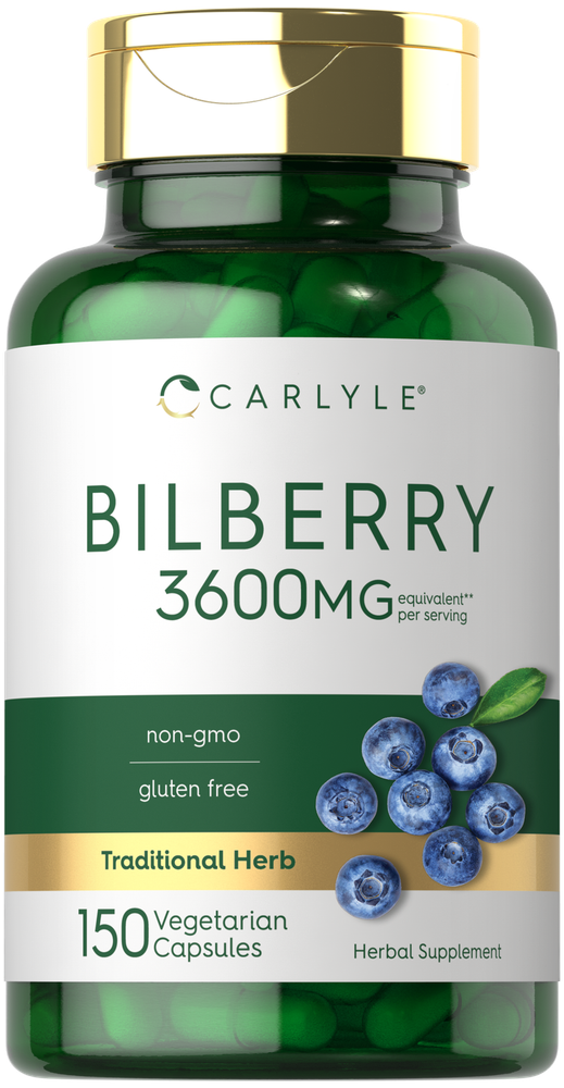 Bilberry Extract Capsules 3600mg | 150 Count | Vegetarian, Non-GMO | by Carlyle