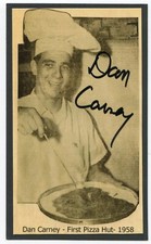 Dan Carney Signed Photo Card Autographed Signature Founder Of Pizza Hut