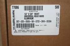 SOLID Aluminum Rivets 1/4" x 5/8" length UNIVERSAL Head 500 pc   77086