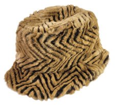 D&Y Unisex Kapelusz imprezowy Paski Sztuczne futro Bowler Fedora Wiadro Kapelusz Kostium Akcesoria