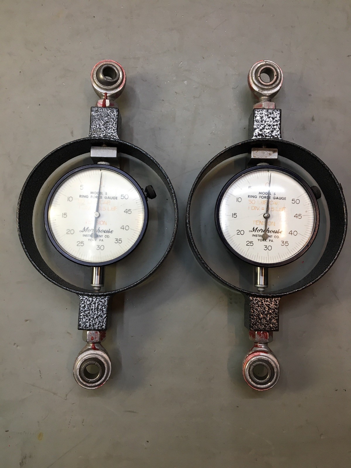 2 X Morehouse Model 5 Ring Force Gauges 50 lb eBay