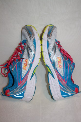 FILA 5SR21084-255 WHITE BLUE SILVER RUNNING WALKING ATHLETIC SHOES WOMENS SZ 10 - Picture 5 of 9
