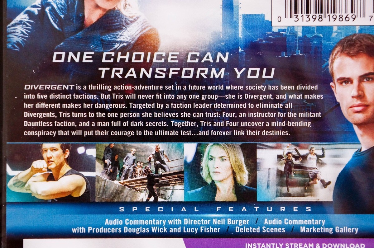 DIVERGENT [DVD + DIGITAL], Shailene Woodley, Theo James, Ashley