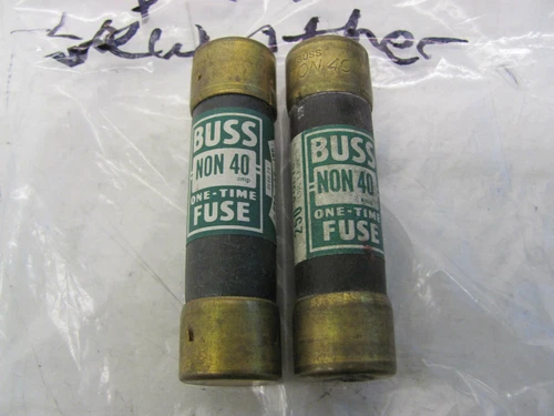 LOT OF 2 BUSS BUSSMANN ONE TIME FUSES NON-40 250V 40A NEW (OTHER)