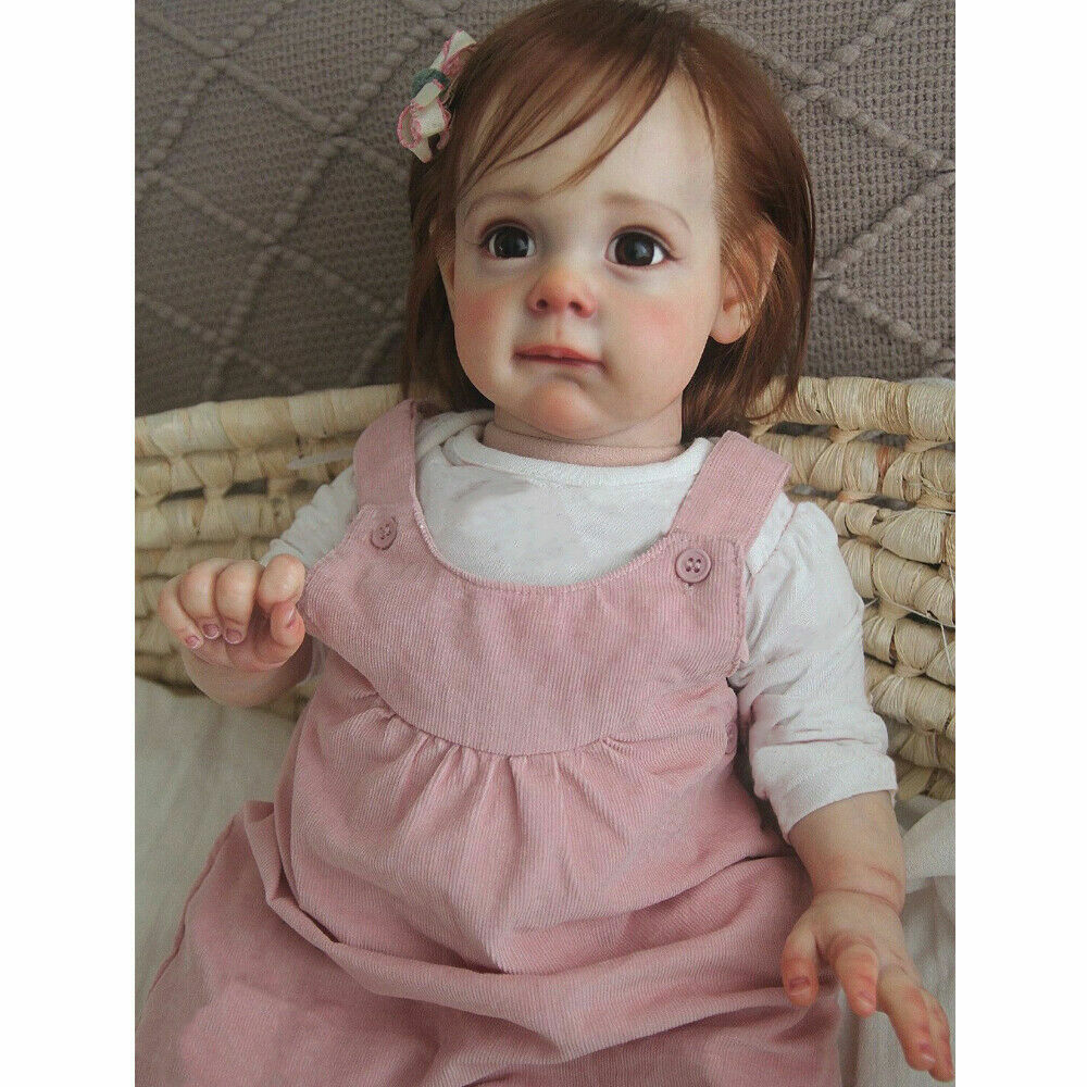 24" Handmade Toddler Girl Reborn Baby Dolls Lifelike Newborn Gift Doll