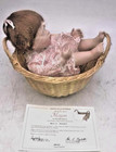 1995 Danbury Mint MEGAN Baby Doll by FAYZAH SPANOS 13'' SLEEPING IN BASKET — photo 1