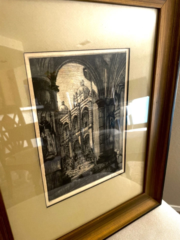 DIBUJO A LÁPIZ ARTE ORIGINAL VINTAGE 16x19 Foto 2 de 4