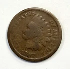 1867 Indian Head Cent 1c Penny AG About Good Condition