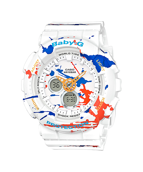 CASIO カシオ G-SHOCK Baby-G スプラッターパターンシリーズ BABY-Gの「スプラッター・パターン・シリーズ」”グラフィティ”のような