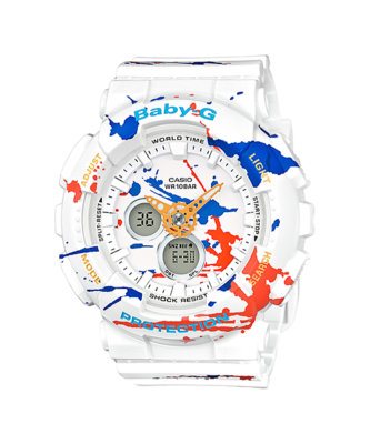 Casio G-shock Baby-g Ba-120spl-7a Splatter Pattern Street Art