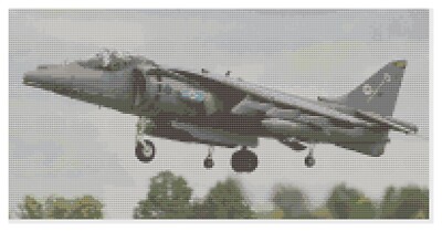 Kreuzstichmuster Von Florashell - Harrier Flugzeug