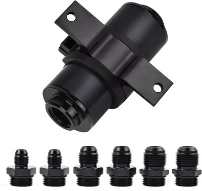Compact Inline Fuel Filter 10 Micron   Easy Clean & High-Performance Adapters