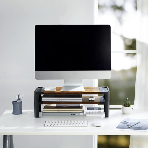 HUANUO Soporte de Monitor Elevador de Computadora, Soporte de Monitor para Escritorio con Ajustable - Imagen 8 de 12