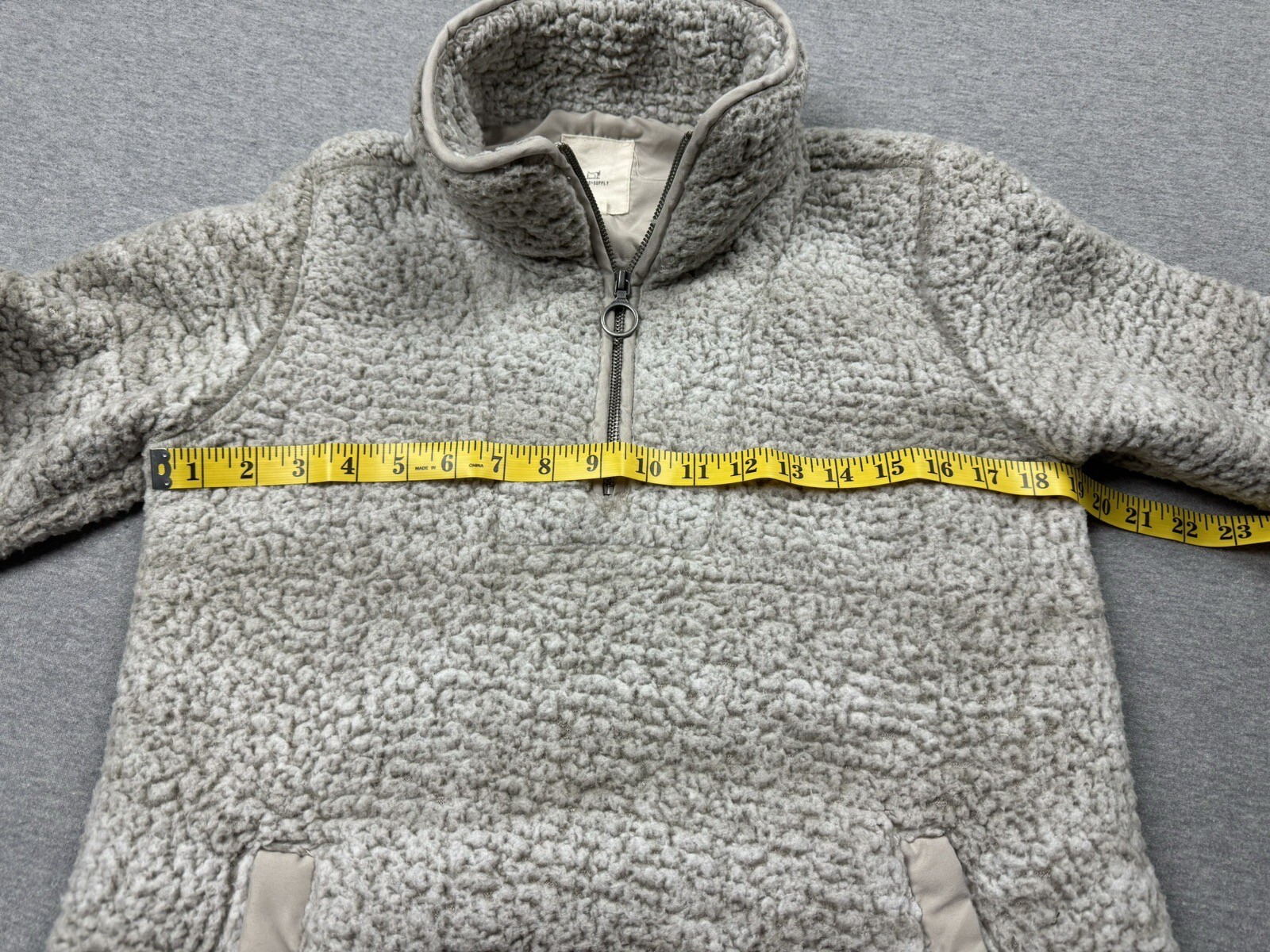 Thread & Supply Pullover Jacket Ivory Size XS Pou… - image 5