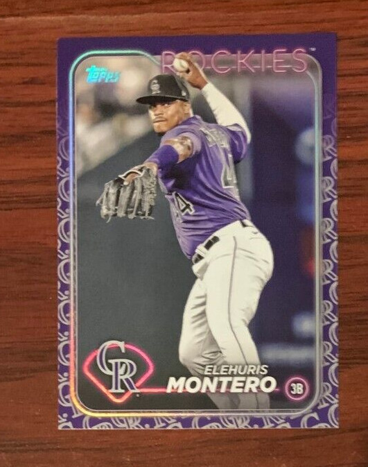 2024 Topps #341 Elehuris Montero Team Color Border Parallel Colorado Rockies