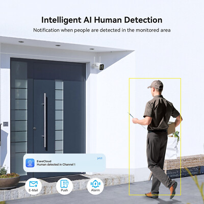 Jennov 5MP Add-On WiFi Security Camera – For Jennov NVR Systems – IP66, Night Vision, Alexa
