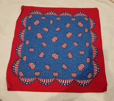 Vintage Bandana Patriotic Flag Hearts Hav A Hank RN 15187 Made In USA