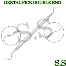 1 STAINLESS STEEL DENTAL PICK DOUBLE END PR-279