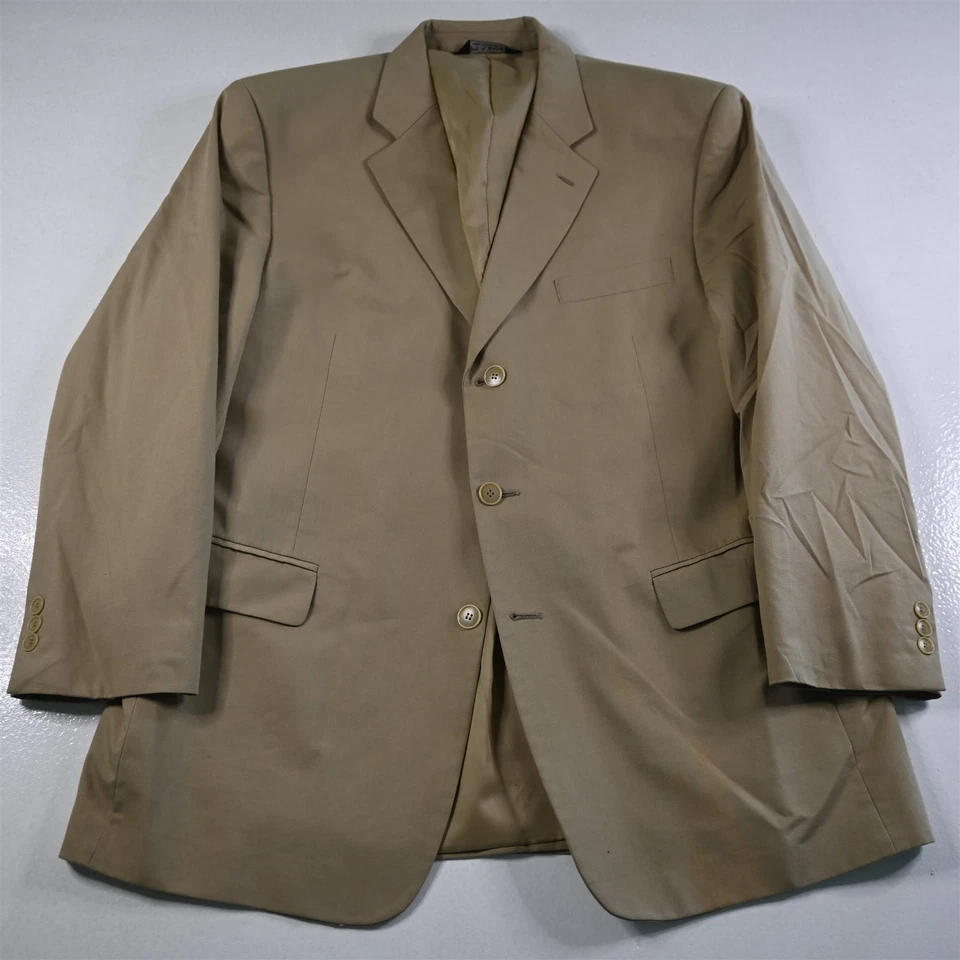 Jos A Bank 44S 36x30 Caqui Mezcla Algodón Hombres Chaqueta Pantalones Traje Foto 2 de 4