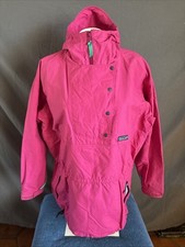Vintage Patagonia Women  s 10 Anorak Pink Snap Hooded Jacket Pullover Coat
