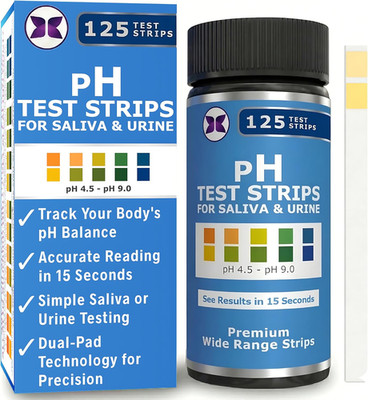 Ph Test Strips for Testing Alkaline and Acid Levels in the Body. Track & Monitor