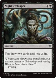 Night's Whisper 221/505 Commander: Secrets of Strixhaven