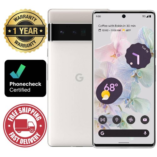 Google Pixel 6 Pro - 128 GB - Cloudy White (Unlocked) Smartphone - Very Good
