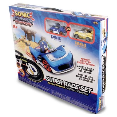 NKOK: Super Slot Car Race Set - SpongeBob Squarepants - Hot Rod Boat Vehicles,