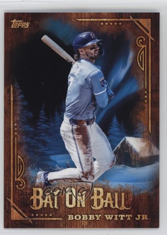 2025 Topps X Bob Ross The Joy of Baseball Bat on Ball Bobby Witt Jr #BOB-20 4g8