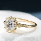 Art Deco Vintage Style Round Cut Lab Created Diamond Engagement Ring 14K Gold FN