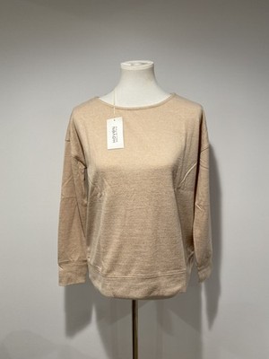 Women's Haven Well Within Fine Knit Long Sleeve Pullover Top   Beige Size M NWT