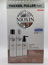 Nioxin System 3 Natural Thicker Fuller Colored Hair Light Thinning Kit New/Box