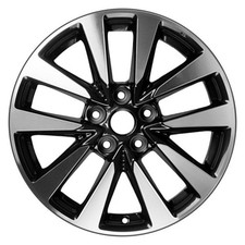 For Nissan Altima 16-17 Alloy Factory Wheel 5 V-Spoke Machined & Black 17x7.5