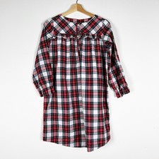Crewcuts girls sleepware nightgown plaid red green white nightgown Size 14