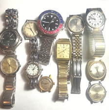 LOTE MIXTO DE 11 RELOJES DE PULSERA DIFERENTES DE COLECCIÓN PARA HOMBRES CITIZEN FÓSIL TIMEX PARA REPUESTOS